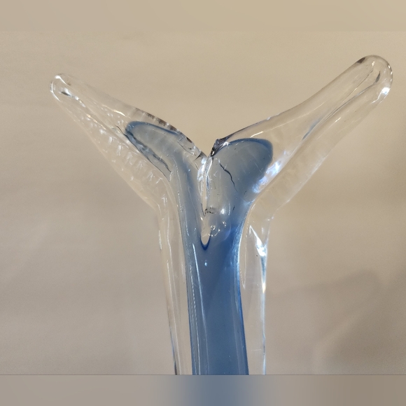 5th Avenue Crysyal.Vintage Blown Glass Whale. Large Cobalt Blue Sculpture - Picture 7 of 8